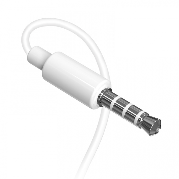 Dudao X10S in-ear hörlurar 3,5 mm jack 1,2 m vita