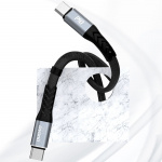 Dudao L10C USB-C till USB-C-kabel 100W 0,23 m svart