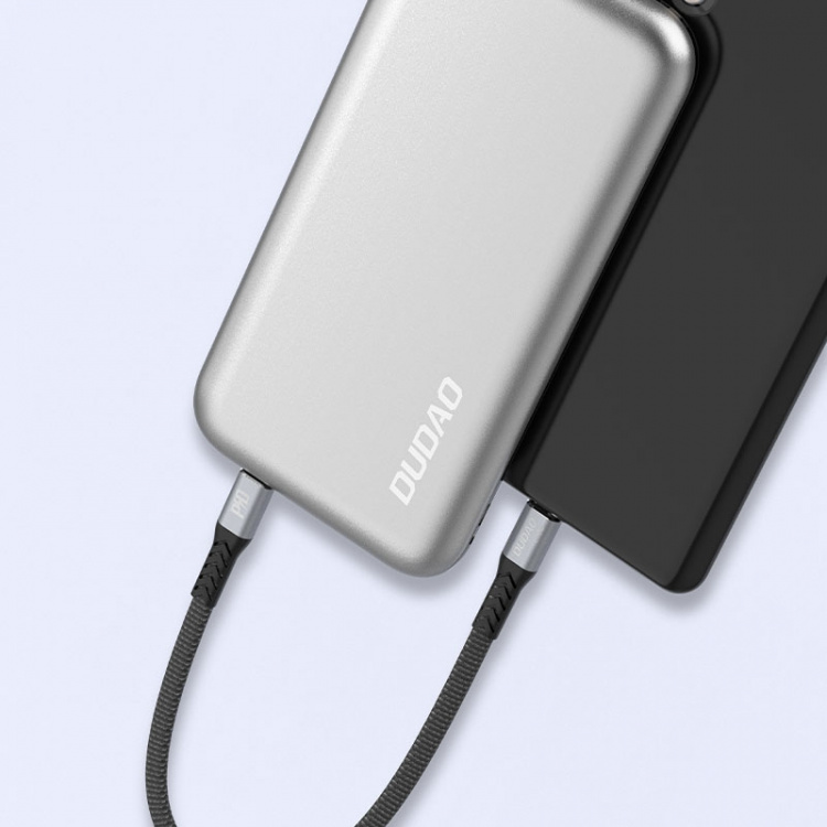 Dudao L10C USB-C till USB-C-kabel 100W 0,23 m svart