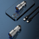 Dudao R4PQ Billaddare 22,5Watt 1xUSB-C + 1xUSB-A