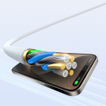 Dudao L6C USB-C till USB-C 60W PD 2m vit