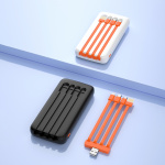 Dudao K6Pro powerbank 10000mAh 10Watt 4xkablar Svart