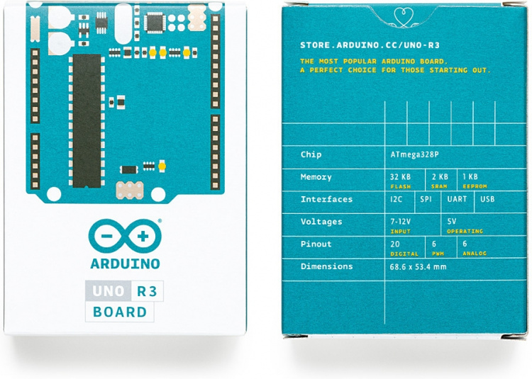 Arduino Uno Rev. 3 utvecklingsplattform