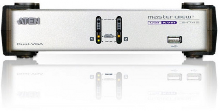 ATEN CS1742 KVM-switch med dubbla vyer