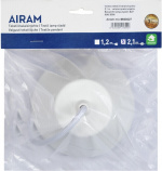 Airam lampsladd i textil + E27-kontakt, 2,1 m, vit