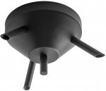 Airam Takkopp, för tre upphängningssladdar, svart