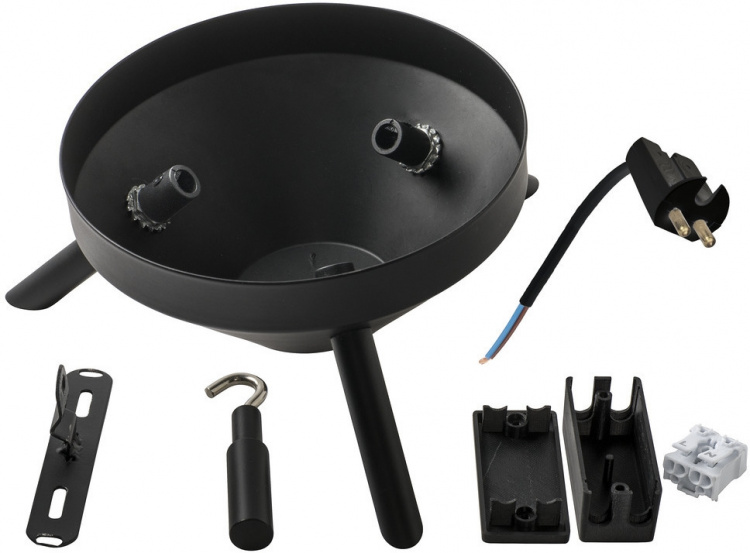 Airam Takkopp, för tre upphängningssladdar, svart