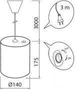 Airam Fiora hängande växtlampa, E27, vit stomme