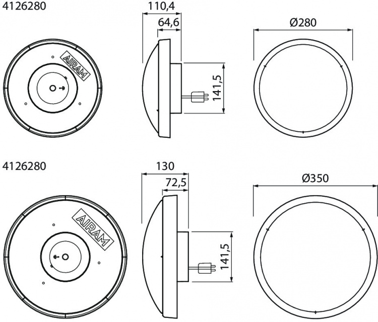 Airam Zeo Duo 350 Plafond, 1100 lm, 18 W, med variabel ljusfärg Airam Zeo Duo 350 Plafond, 1100 lm, 18 W, med variabel ljusfärg