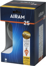 Airam Globe LED-Lampa, E27, 2700 K, 250 lm