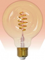 Airam SmartHome Globe 95 glödlampa, E27, bärnsten, 350lm, 1800-3000K, WiFi