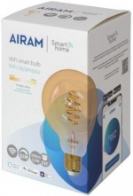 Airam SmartHome Globe 95 glödlampa, E27, bärnsten, 350lm, 1800-3000K, WiFi