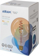Airam SmartHome Globe 125 glödlampa, E27, bärnsten, 350lm, 1800-3000K, WiFi