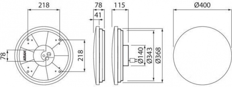 Airam Gaia Slim Rund Plafond, 22W, 2700-6500K, vit, 40 cm Airam Gaia Slim Rund Plafond, 22W, 2700-6500K, vit, 40 cm