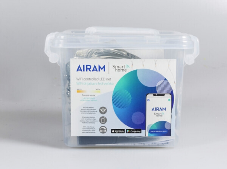 Airam SmartHome LED-ljusnätverk, inställbar vit, Wifi