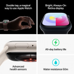 Apple Watch Series 9 (GPS + Cellular) 41 mm midnattsblå aluminiumboett och midnattsblått sportarmband, S/M (MRHR3)