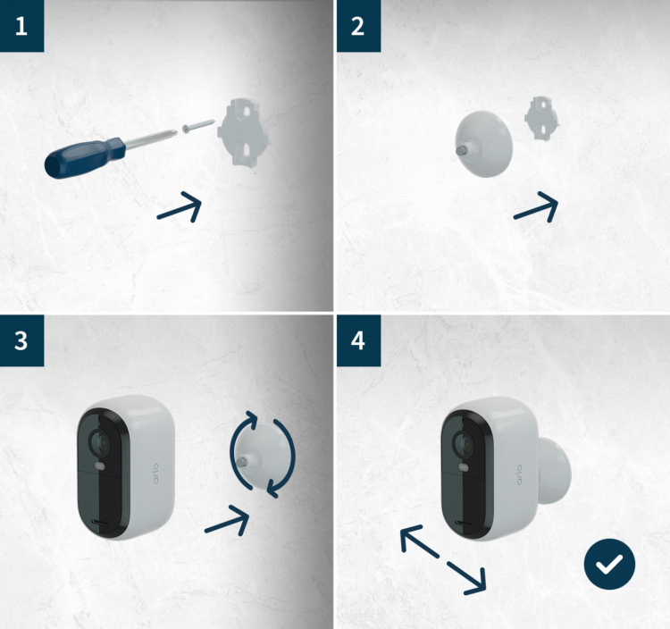 Arlo Essential 2 HD övervakningskamera för utomhus- och inomhusbruk, 3 st 