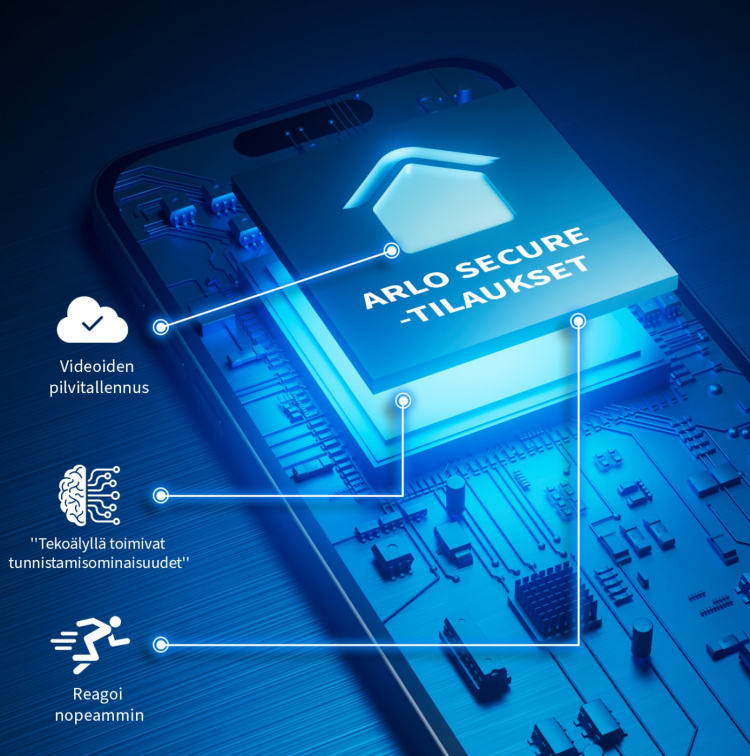 Arlo Essential 2 HD övervakningskamera för utomhus- och inomhusbruk, 3 st 