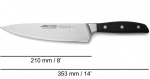 ARCOS Manhattan smidd kockkniv, 21cm