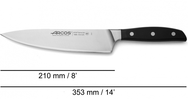 ARCOS Manhattan smidd kockkniv, 21cm