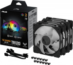 ASUS TUF Gaming TR 120 ARGB PWM-fläkt, 120 mm, svart, 3-pack