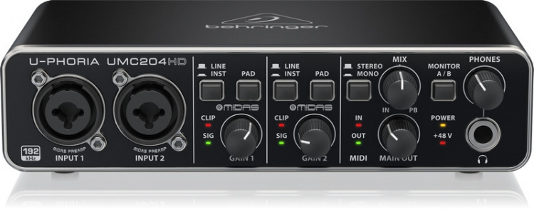 BEHRINGER U-Phoria UMC204HD ljudkort för USB-buss