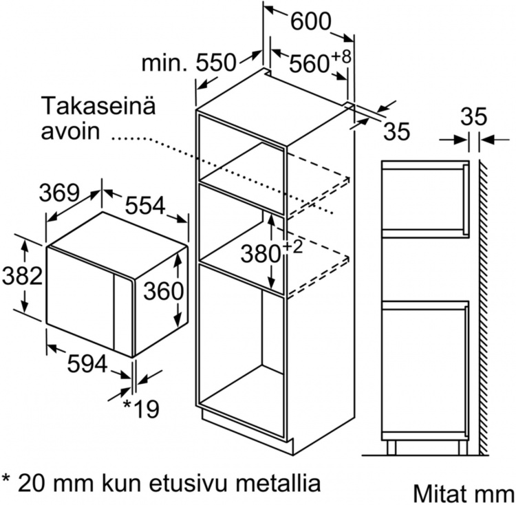 Bosch BFL554MB0 Serie 6 mikrovågsugn, svart Bosch BFL554MB0 Serie 6 mikrovågsugn, svart
