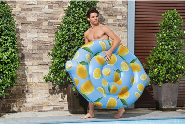 Bestway Badmadrass med citrondoft, 176 x 122 cm Bestway Badmadrass med citrondoft, 176 x 122 cm