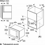 Bosch BFL623MS3 Serie 2 mikrovågsugn, stål Bosch BFL623MS3 Serie 2 mikrovågsugn, stål