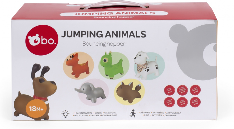 bo bo Hoppande djur, pop-up djur, Green Dino