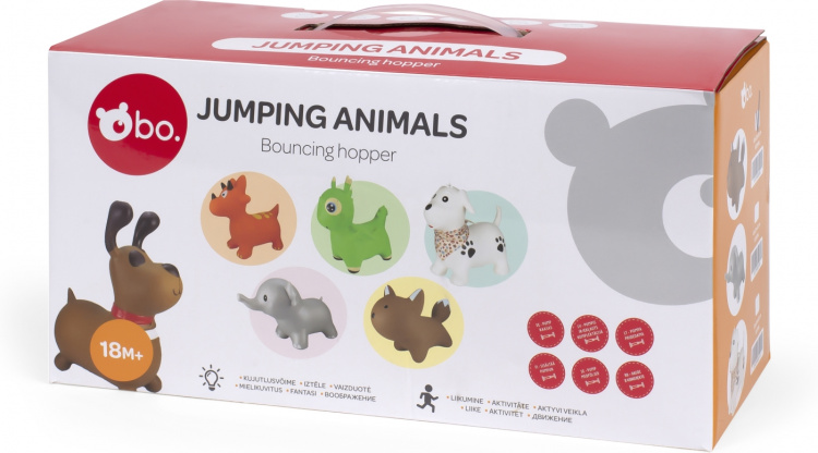 bo bo Hoppande djur, pop-up djur, Green Dino