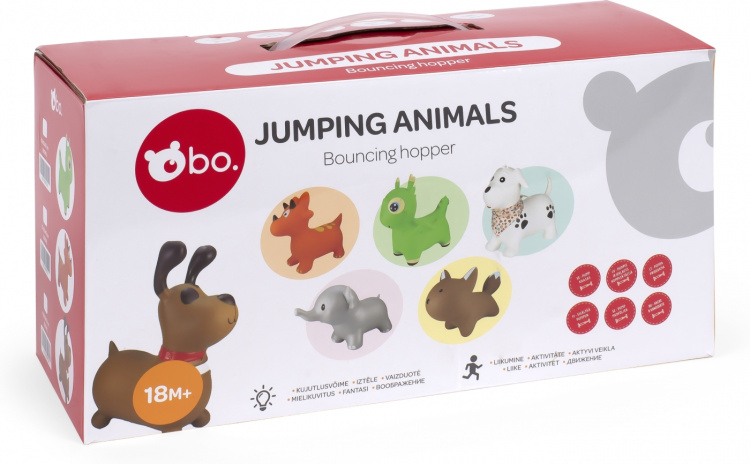 bo bo Hoppande djur, pop-up djur, Green Dino