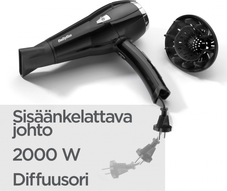 BaByliss D374DE Cordkeeper 2000 Hårfön BaByliss D374DE Cordkeeper 2000 Hårfön