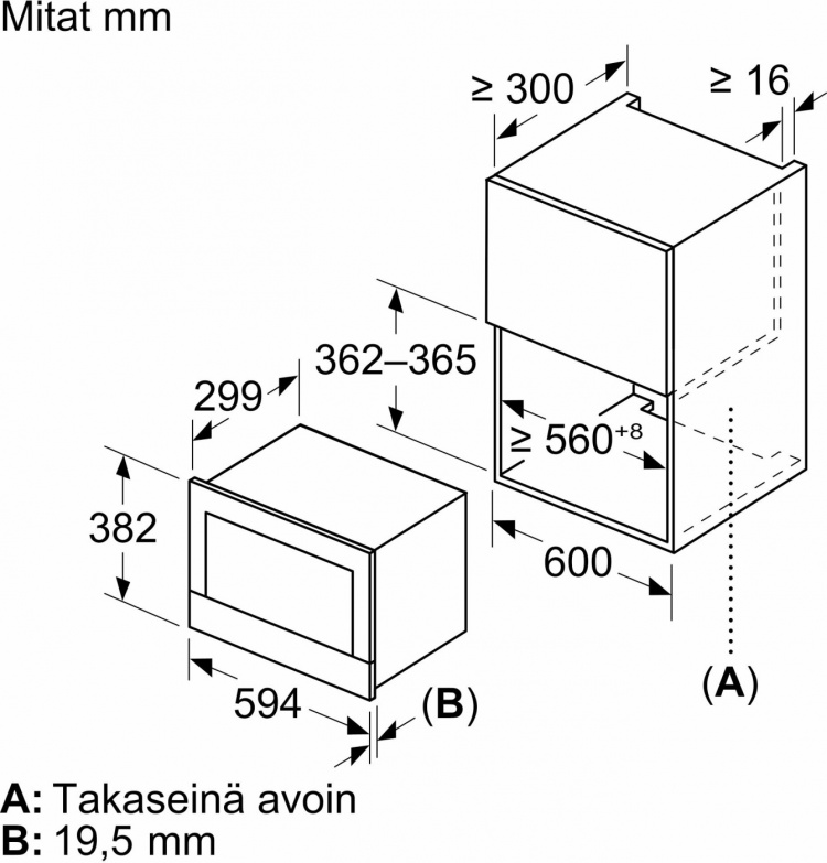 Bosch BFL7221B1 Serie 8 mikrovågsugn, svart