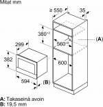 Bosch BFL7221B1 Serie 8 mikrovågsugn, svart