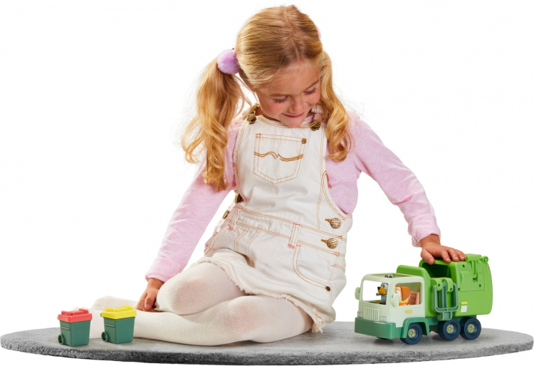 BLUEY sopbil och karaktärer