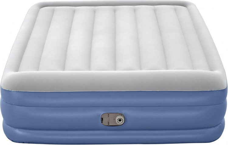Bestway Tritech™ Air Mattress Queen luftfylld extrasäng, inbyggd pump, 203 x 152 x 46 cm