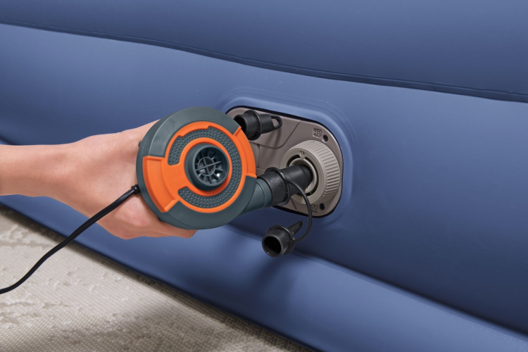 Bestway Tritech™ Air Mattress Queen luftfylld extrasäng, inbyggd pump, 203 x 152 x 46 cm