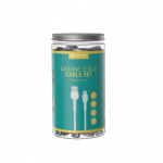 Devia kabel Kintone V2 EC305 USB - USB-C 1,0 m 2,1A vit set 30 st