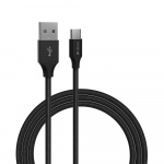 DEVIA kabel Gracious EC303 USB - USB-C 1,0 m 2,4A svart