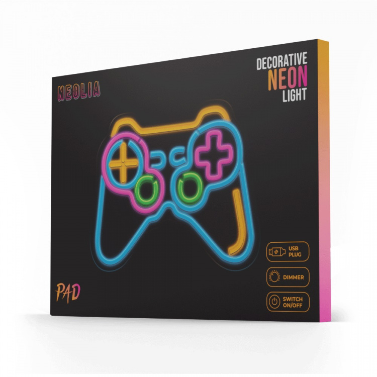 NEOLIA Neon LED-Skylt - Gamepad, Flerfärgad, Dimbar NEOLIA Neon LED-Skylt - Gamepad, Flerfärgad, Dimbar