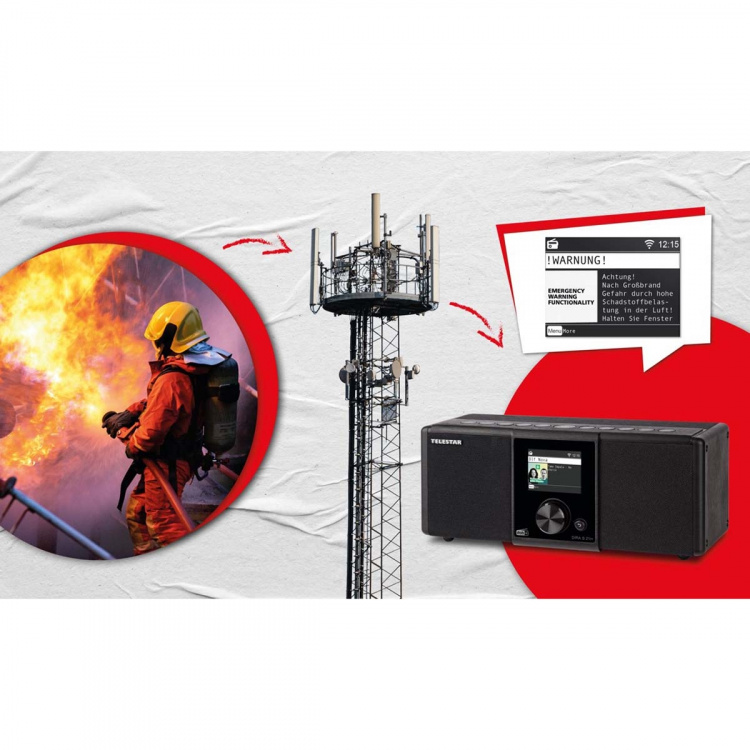 TELESTAR DIRA S21i+ EWF Multifunktionell stereoradio DAB+ / FM / Internet / Bluetooth Svart