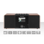 TELESTAR DIRA S32i CD EWF Multifunktionell stereoradio med CD-spelare DAB+ / FM / Internet / Bluetooth Trä