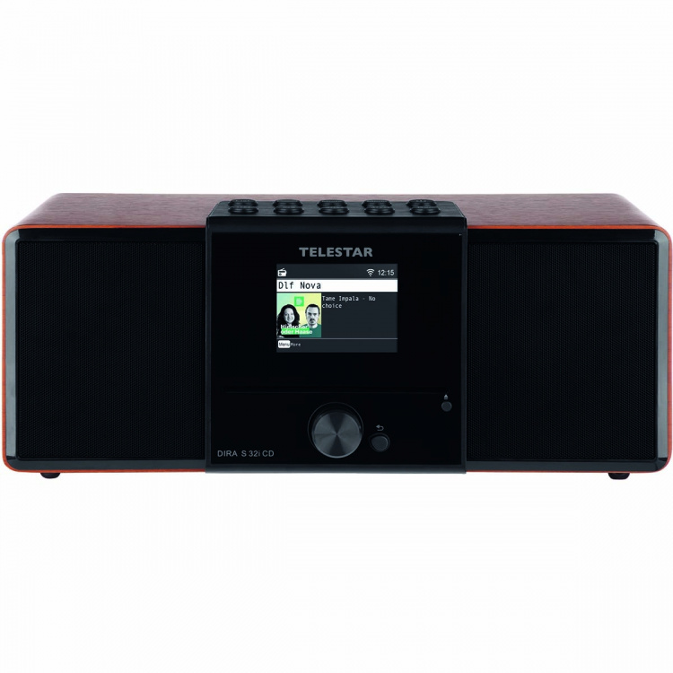 TELESTAR DIRA S32i CD EWF Multifunktionell stereoradio med CD-spelare DAB+ / FM / Internet / Bluetooth Trä