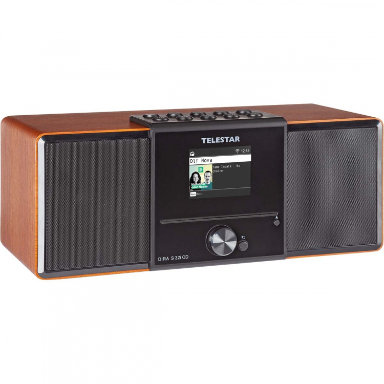 TELESTAR DIRA S32i CD EWF Multifunktionell stereoradio med CD-spelare DAB+ / FM / Internet / Bluetooth Trä