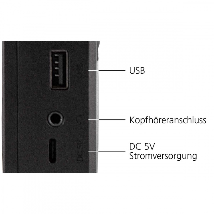 imperial DABMAN 17 bärbar DAB+/FM-radio med Bluetooth svart