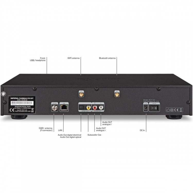 imperial DABMAN i510 BT Multifunktionsradio DAB+ / FM / Internet / Bluetooth Svart