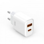 XO väggladdare CE12 PD QC 3.0 20W 1x USB 1x USB-C vit