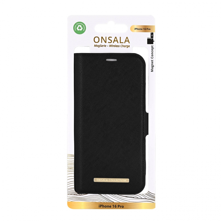 Onsala Mobilfodral Eco 2 Kortfack MagSeries Svart - iPhone 16 Pro Onsala Mobilfodral Eco 2 Kortfack MagSeries Svart - iPhone 16 Pro