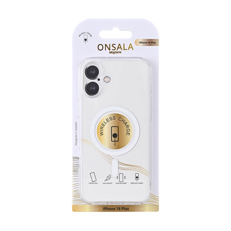 Onsala Mobilskal MagSeries Transparent - iPhone 16 Plus